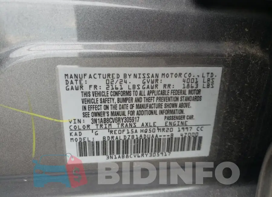 3N1AB8CV6RY305917 Photo# 12