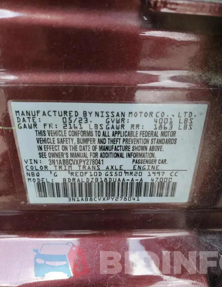 3N1AB8CVXPY278041 Photo# 13