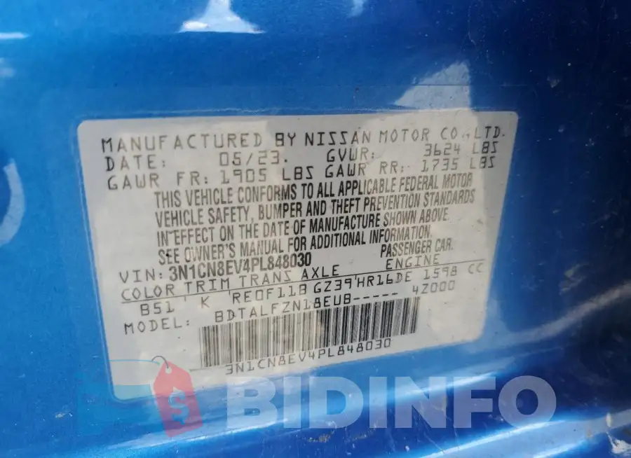 3N1CN8EV4PL848030 Photo# 12