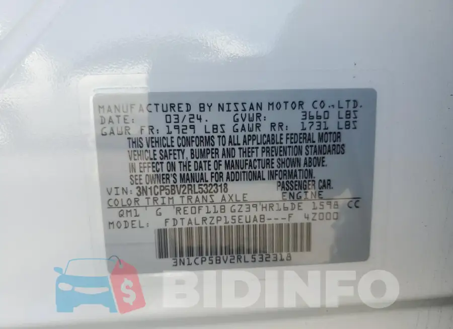 3N1CP5BV2RL532318 Photo# 13