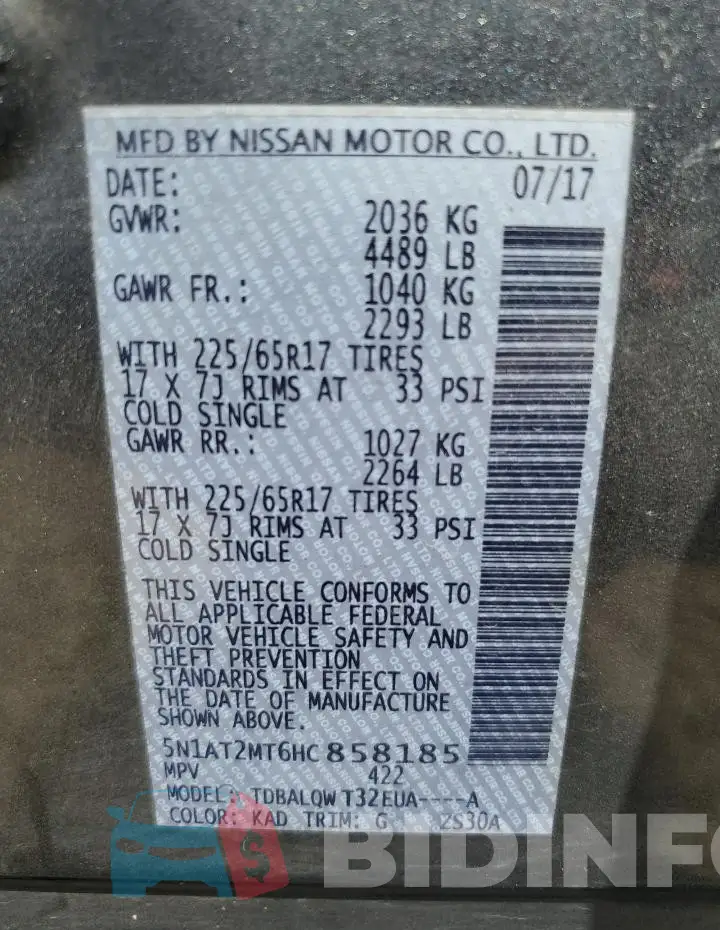 5N1AT2MT6HC858185 Photo# 13