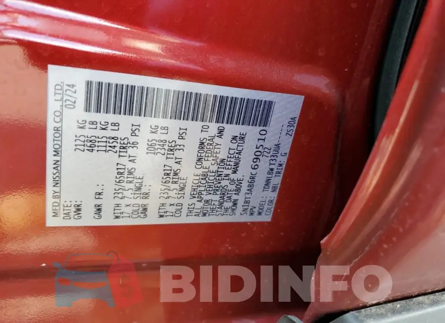 5N1BT3AB6RC690510 Photo# 13