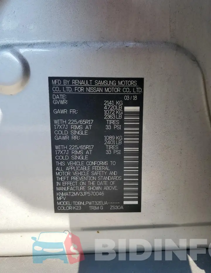 KNMAT2MV3JP570046 Photo# 14