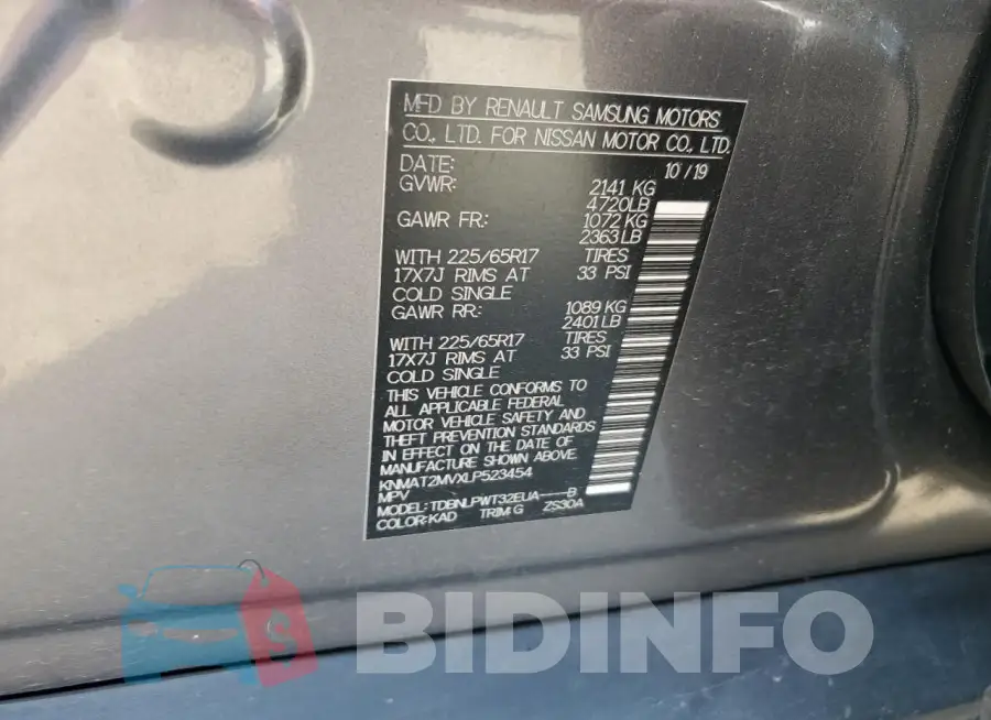 KNMAT2MVXLP523454 Photo# 13