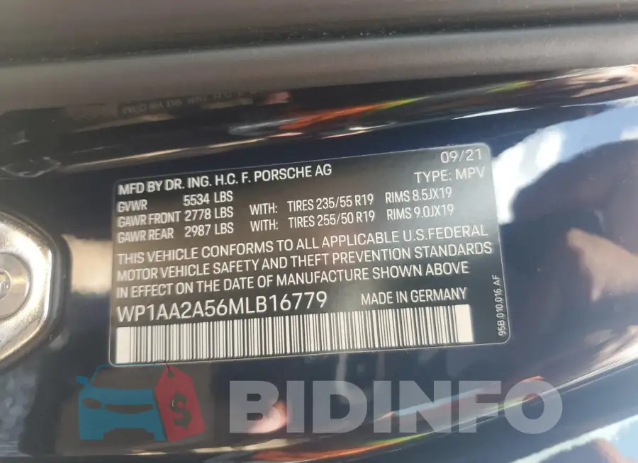 WP1AA2A56MLB16779 Photo# 13
