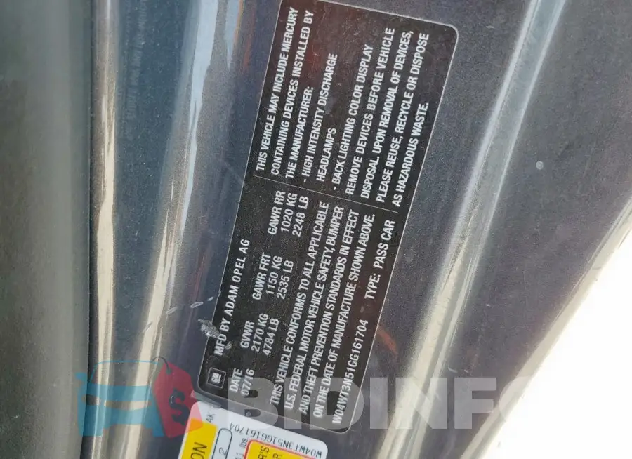 W04WT3N51GG161704 Photo# 12