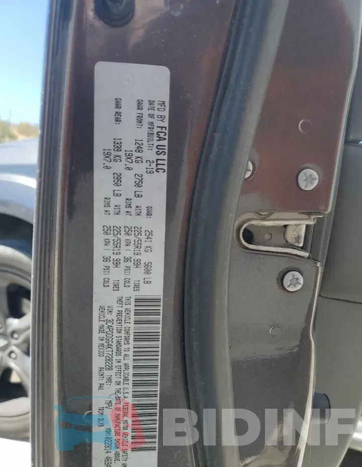 3C4PDDGG4KT728228 Photo# 13
