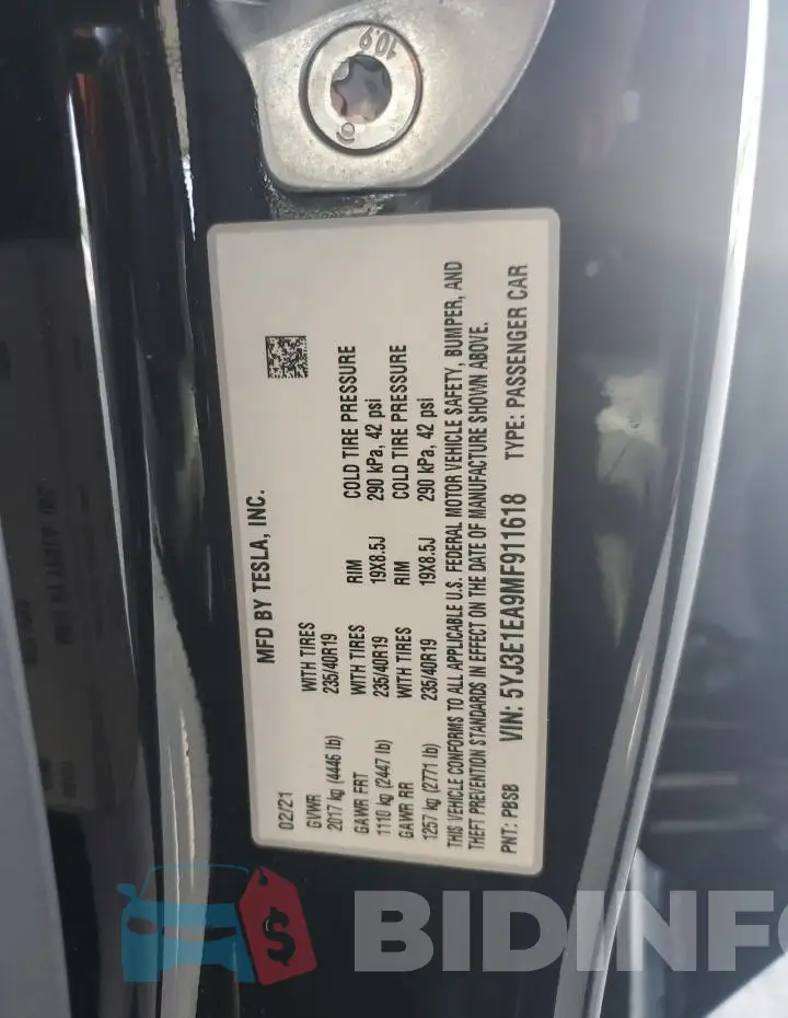 5YJ3E1EA9MF911618 Photo# 12