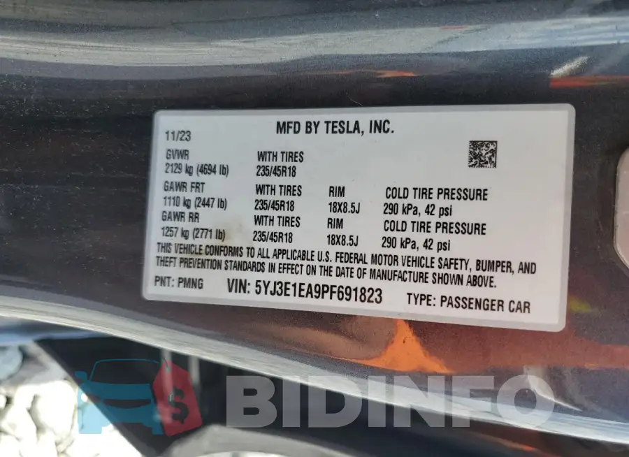 5YJ3E1EA9PF691823 Photo# 12