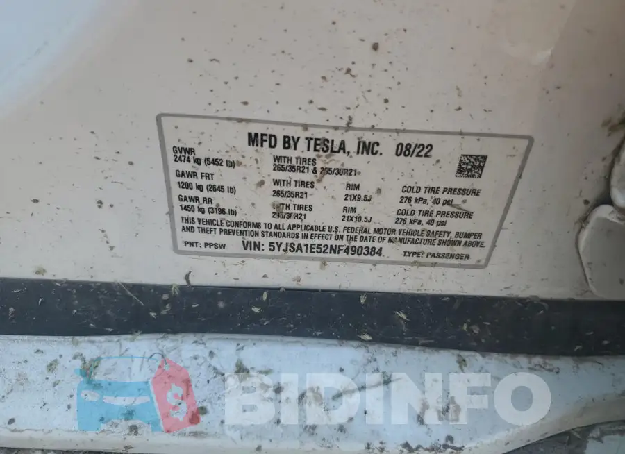 5YJSA1E52NF490384 Photo# 12