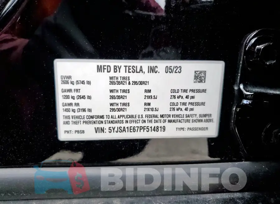 5YJSA1E67PF514819 Photo# 14