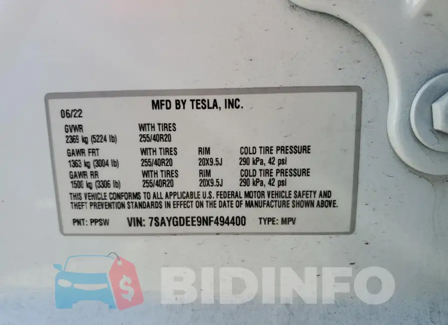 7SAYGDEE9NF494400 Photo# 13