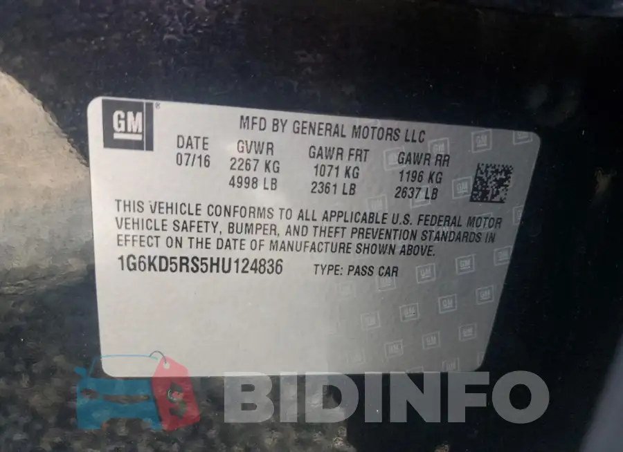 1G6KD5RS5HU124836 Photo# 13
