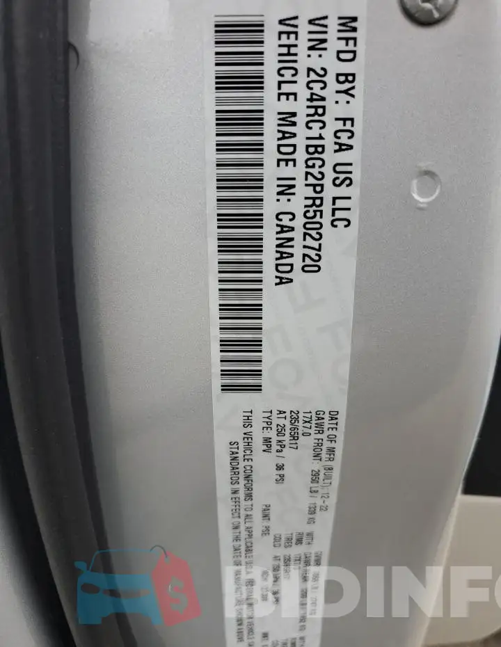 2C4RC1BG2PR502720 Photo# 13