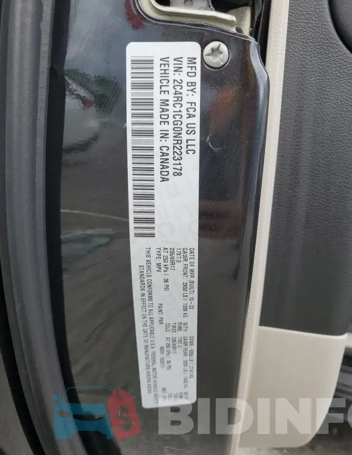 2C4RC1CG0NR223178 Photo# 13