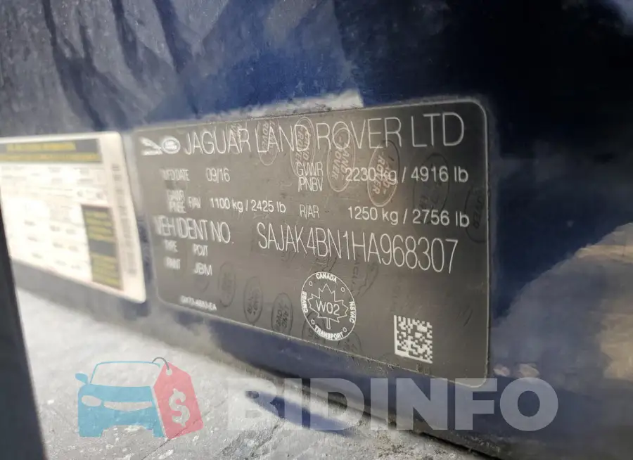 SAJAK4BN1HA968307 Photo# 13