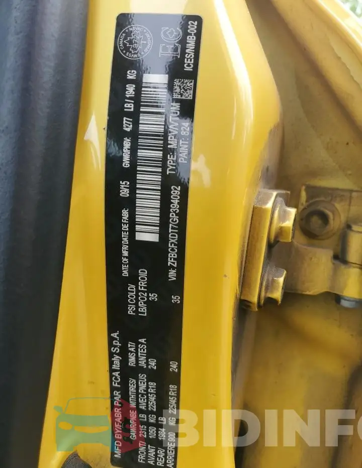 ZFBCFXDT7GP394092 Photo# 12