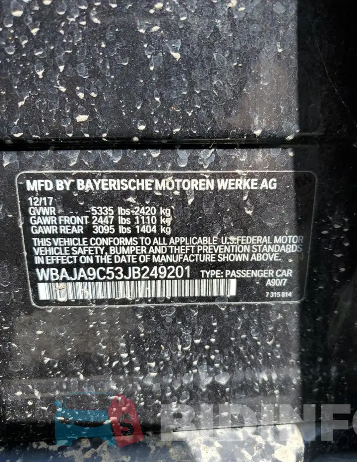 WBAJA9C53JB249201 Photo# 12