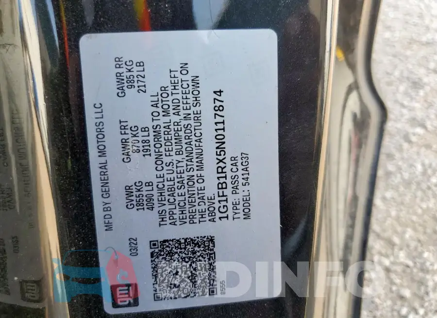 1G1FB1RX5N0117874 Photo# 12
