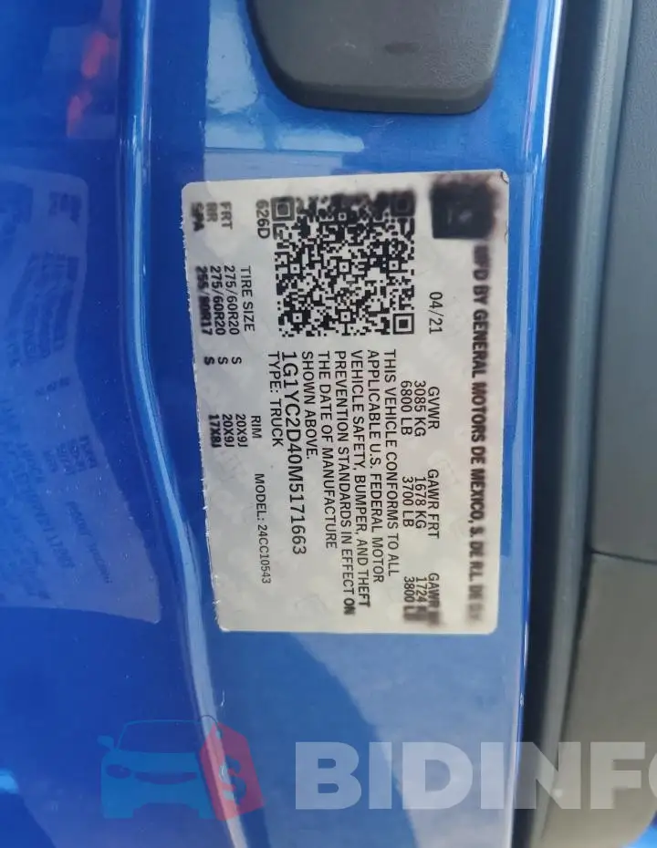 1G1Y72D4XL5119343 Photo# 12