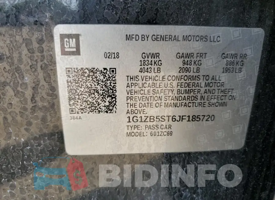 1G1ZB5ST6JF185720 Photo# 12