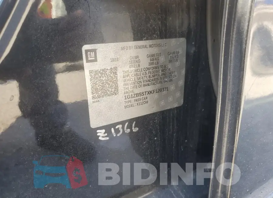 1G1ZB5STXKF120371 Photo# 13