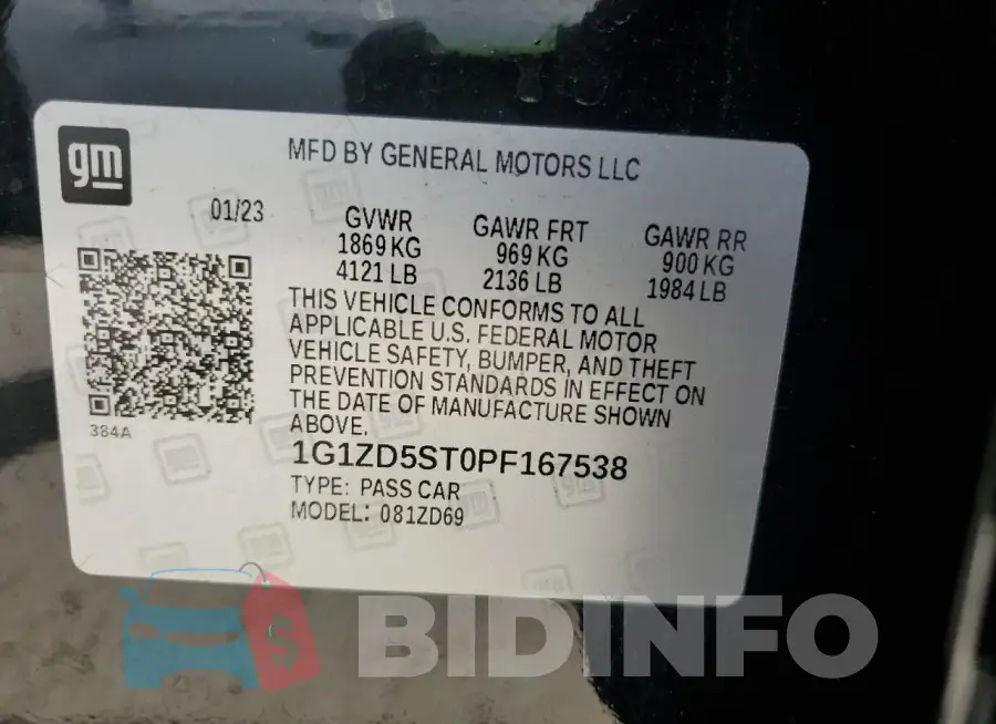 1G1ZD5ST0PF167538 Photo# 12