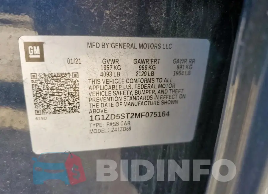 1G1ZD5ST2MF075164 Photo# 12