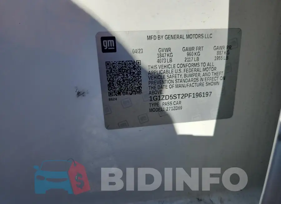 1G1ZD5ST2PF196197 Photo# 13