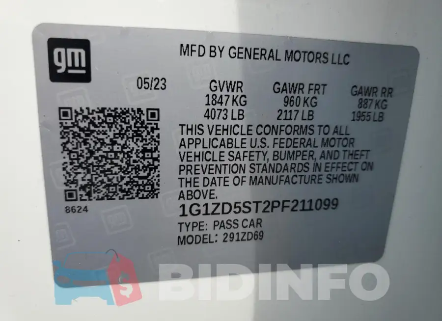 1G1ZD5ST2PF211099 Photo# 12