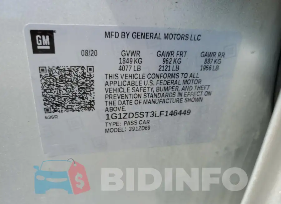 1G1ZD5ST3LF146449 Photo# 12