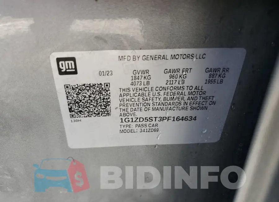 1G1ZD5ST3PF164634 Photo# 13