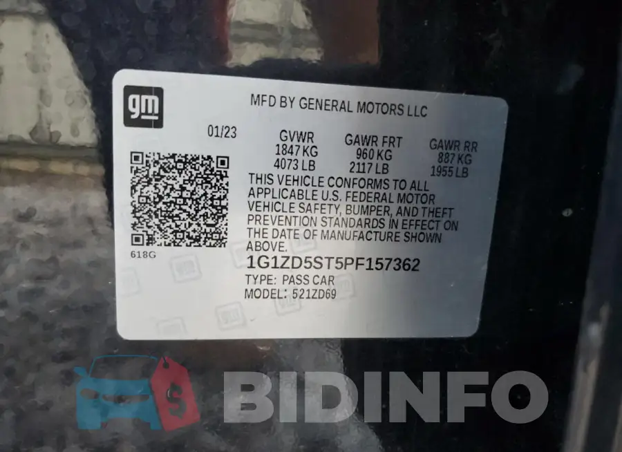 1G1ZD5ST5PF157362 Photo# 13