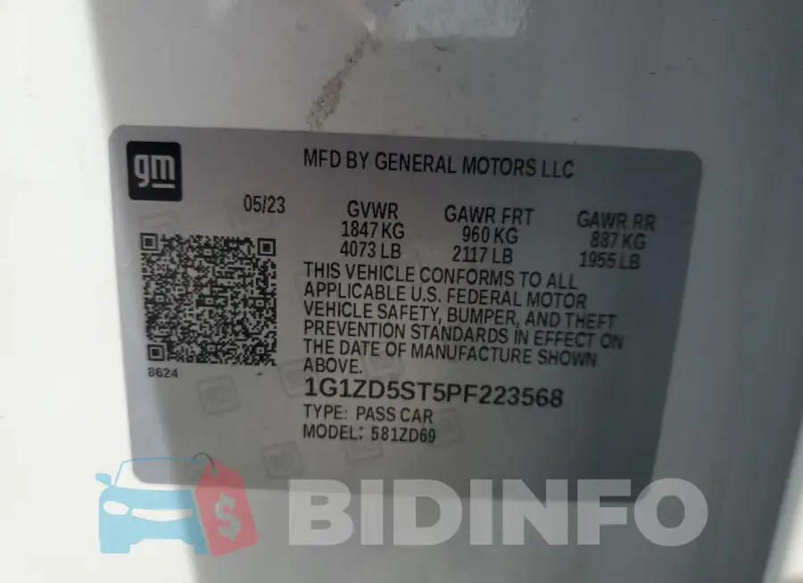 1G1ZD5ST5PF223568 Photo# 12