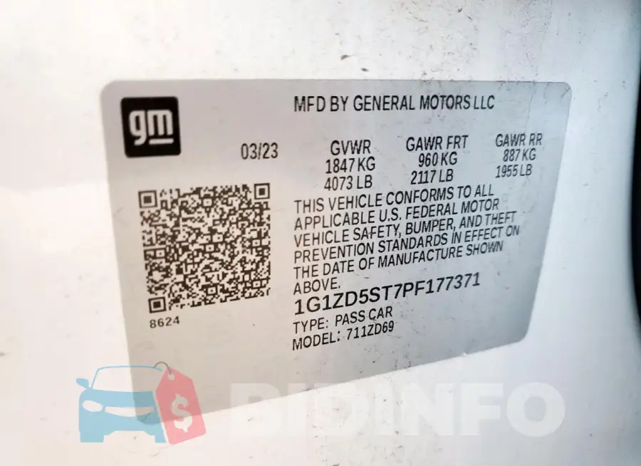 1G1ZD5ST7PF177371 Photo# 12