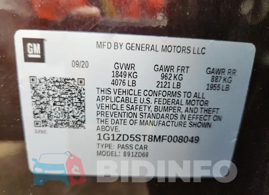 1G1ZD5ST8MF008049 Photo# 12