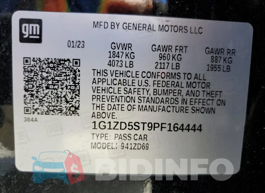 1G1ZD5ST9PF164444 Photo# 13