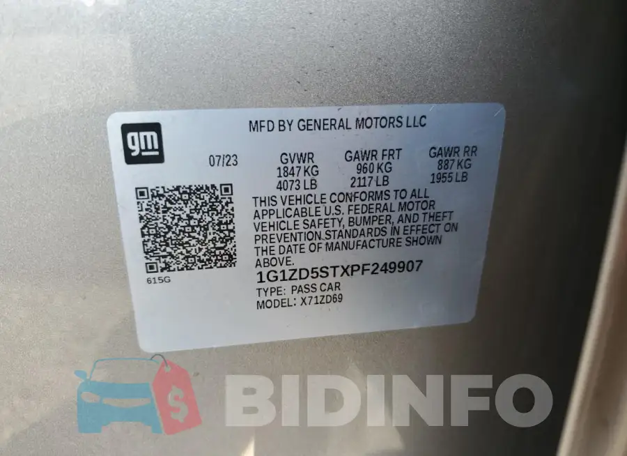 1G1ZD5STXPF249907 Photo# 12