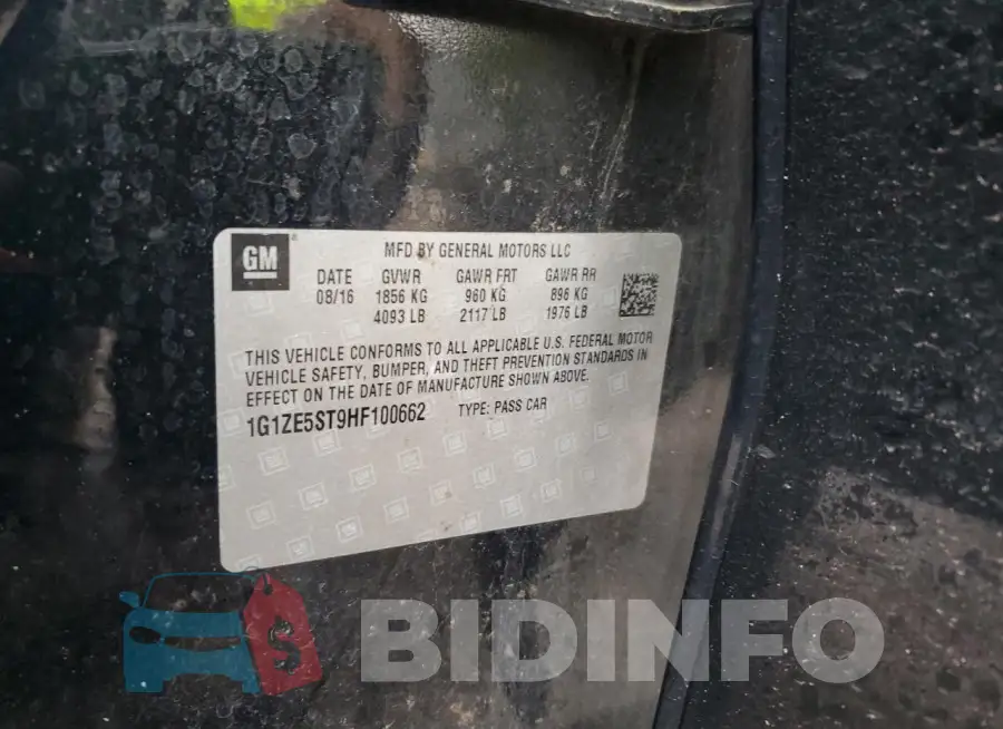 1G1ZE5ST9HF100662 Photo# 12