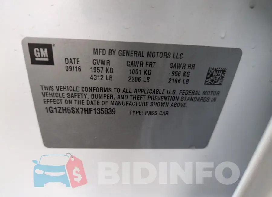 1G1ZH5SX7HF135839 Photo# 12