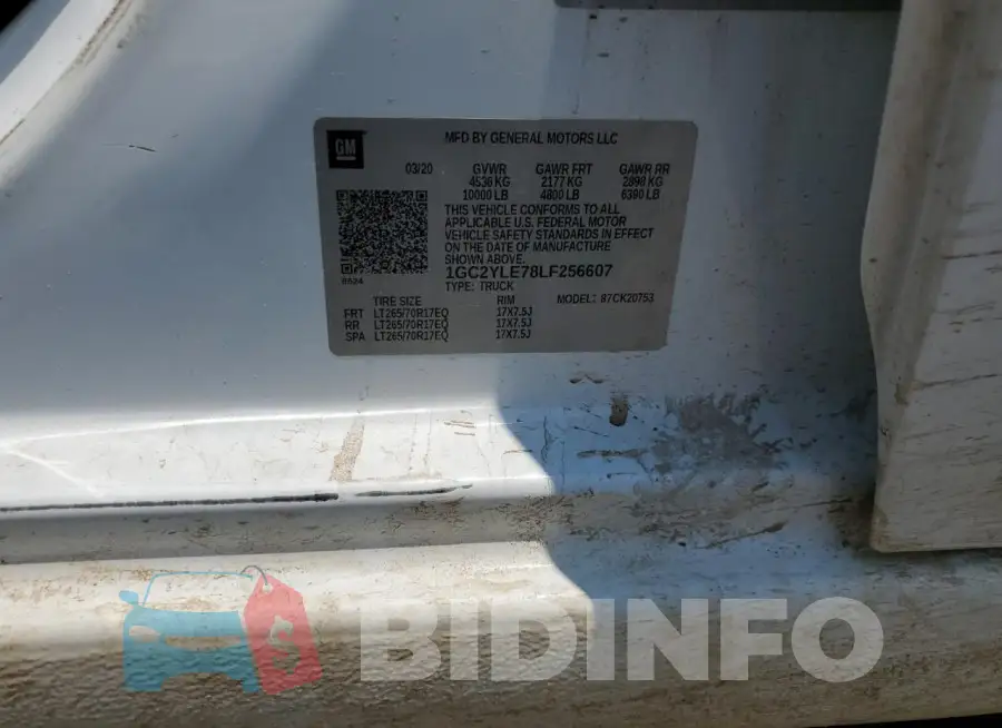 1GC2YLE78LF256607 Photo# 13