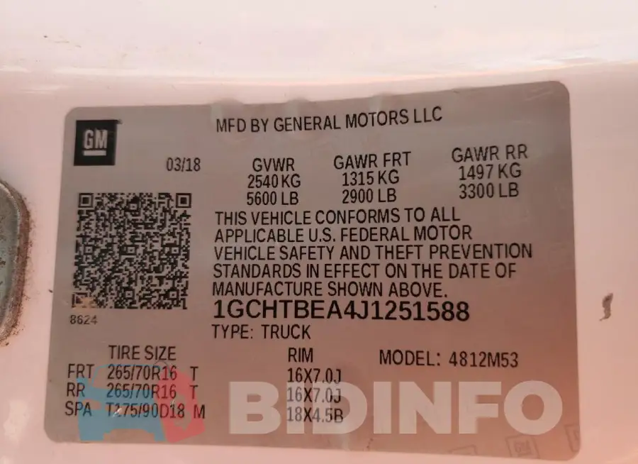 1GCHTBEA4J1251588 Photo# 12