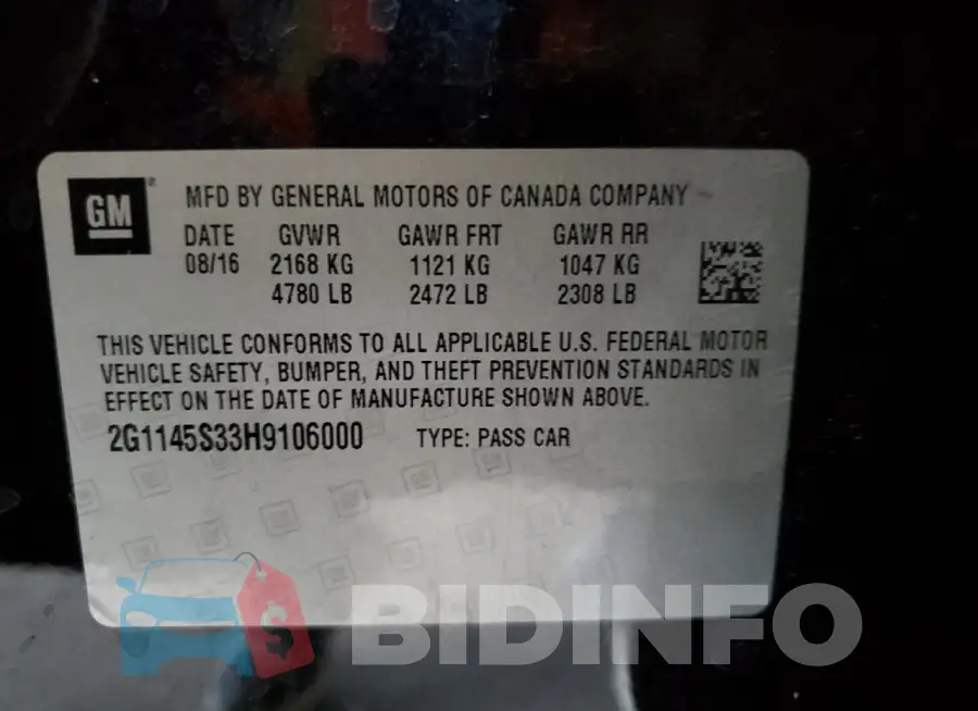 2G1145S33H9106000 Photo# 12