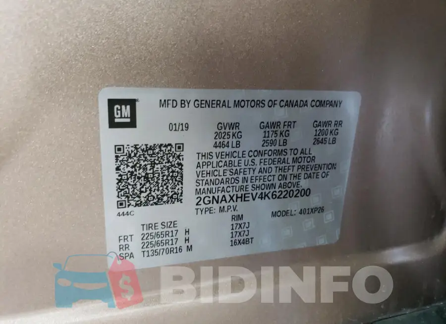 2GNAXHEV4K6220200 Photo# 13