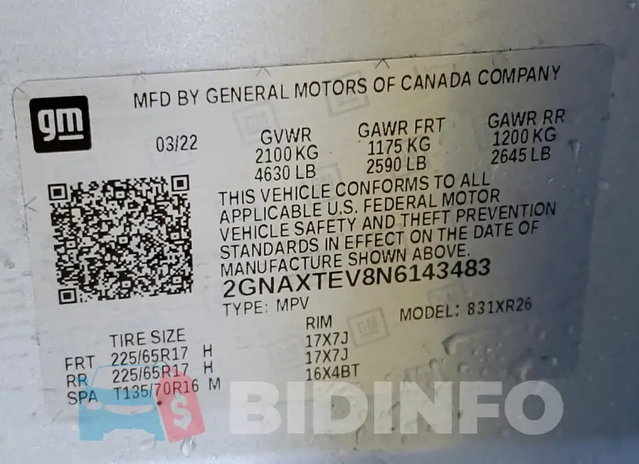 2GNAXTEV8N6143483 Photo# 13