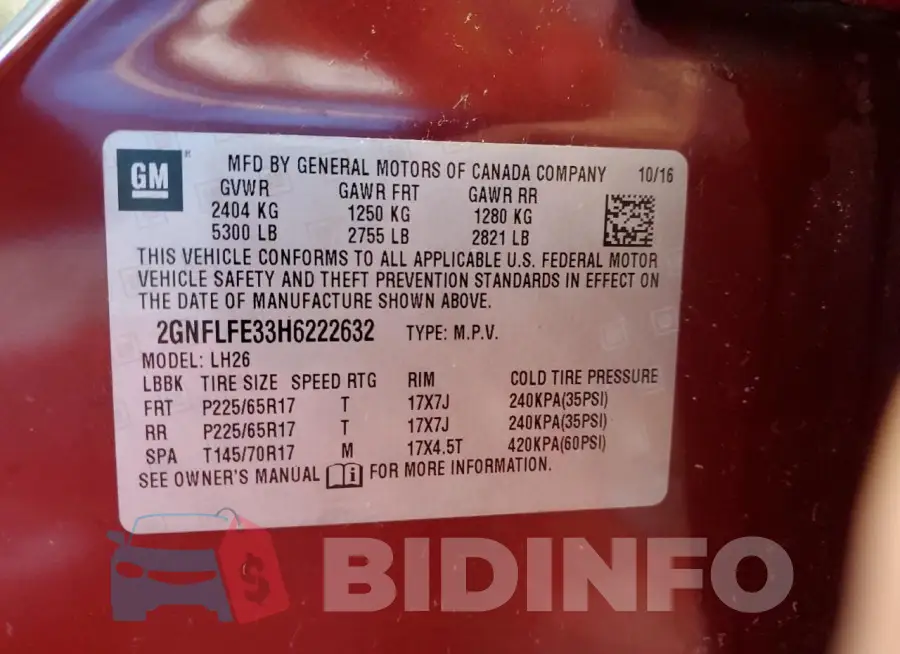 2GNFLFE33H6222632 Photo# 13