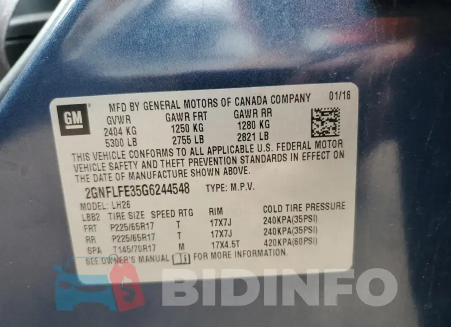 2GNFLFE35G6244548 Photo# 14