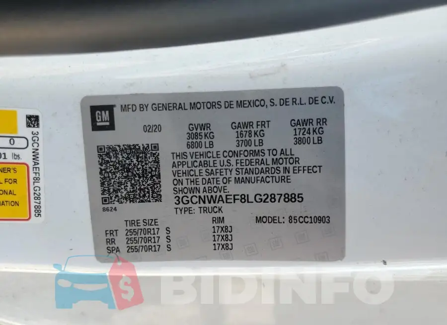 3GCNWAEF8LG287885 Photo# 13
