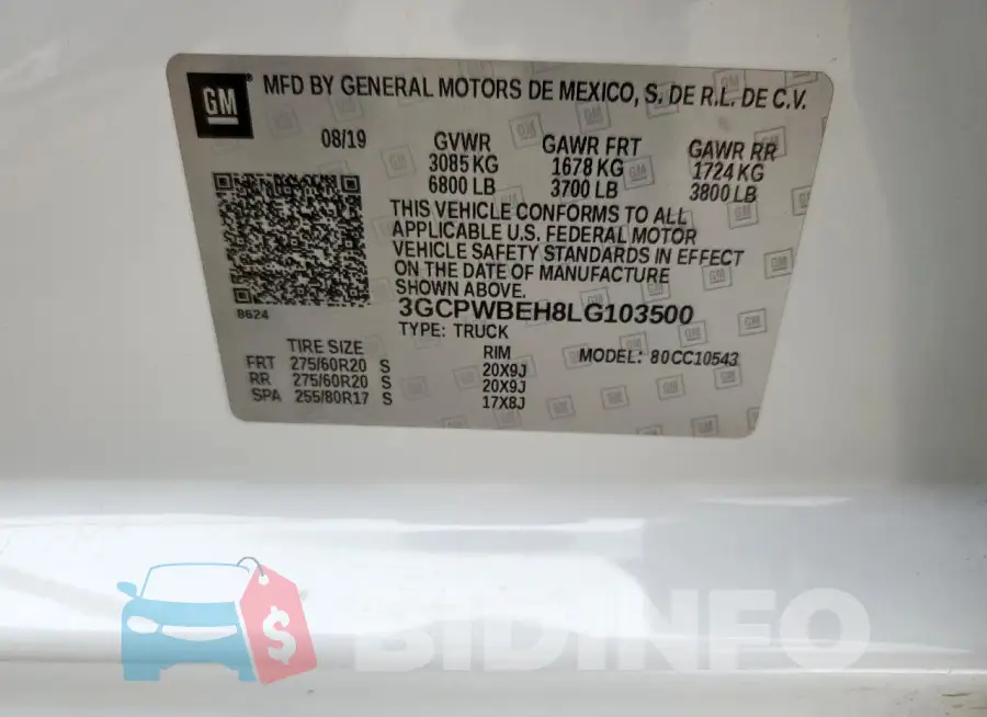 3GCPWBEH8LG103500 Photo# 13