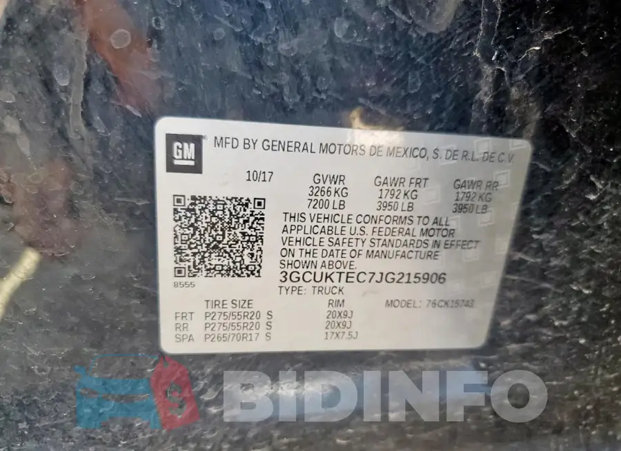 3GCUKTEC7JG215906 Photo# 12